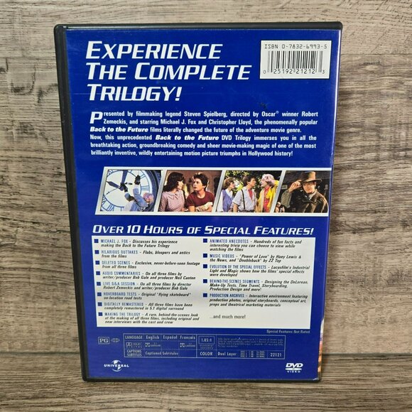 Back To The Future Trilogy DVD Set Spielberg Classic Sci-Fi Adventure 3-Disc EUC - Picture 2 of 6